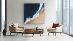 Golven en Stilte – Vierkante Canvas Wanddecoratie – Canvas Wanddecoratie in Vierkante Vorm
