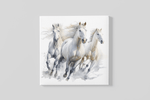 Rennende Paarden – Canvas Wandkunst in Vierkante Uitvoering
