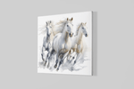 Rennende Paarden – Canvas Wandkunst in Vierkante Uitvoering