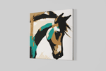 Abstracte Kunst Paard – Vierkant Canvas Schilderij voor de Wand