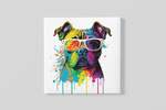 Kleurrijke Bulldog – Vierkant Canvas Schilderij voor de Wand