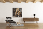 Coole Leeuw – Vierkant Canvas Kunst voor de Muur