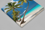 Palmboom en De Zee – Vierkante Canvas Wandkunst