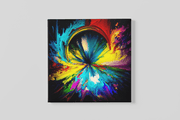 Kleurrijke Abstractie – Ontwerp 2 – Modern Canvas Schilderij – Vierkant Canvas Kunstwerk voor het Interieur