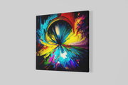 Kleurrijke Abstractie – Ontwerp 2 – Modern Canvas Schilderij – Vierkant Canvas Kunstwerk voor het Interieur