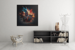 Kleurexplosie – Vierkante Canvas Wanddecoratie – Canvas Wanddecoratie in Vierkante Vorm