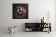 Kleurexplosie – Vierkante Canvas Wanddecoratie – Canvas Wanddecoratie in Vierkante Vorm