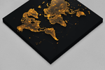 Wereldkaart Goud – Vierkant Canvas Schilderij voor de Wand