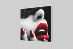 Rode make-up – Vierkante Canvas Wanddecoratie – Canvas Decoratie voor de Wand