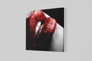 Rode Lippen – Vierkante Canvas Wandkunst