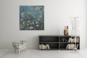 Amandelbloesem – Vierkant Canvas Kunstwerk voor het Interieur