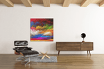 Kleurrijke Abstractie – Ontwerp 3 – Vierkant Canvas Kunst voor de Muur