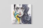 Abstracte Vrouw – Ontwerp 3 – Canvas Wandkunst in Vierkante Uitvoering