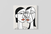 Abstracte Vrouwen – Canvas Schilderij als Wanddecoratie