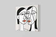 Abstracte Vrouwen – Canvas Schilderij als Wanddecoratie