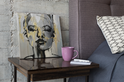 Vrouwenportret Abstracte Kunst – Vierkante Canvas Wandkunst