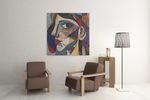Mensengezicht – Canvas Decoratie voor de Wand