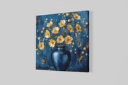 Vaas met Bloemen – Vierkant Canvas Kunst voor de Muur