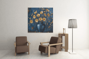 Vaas met Bloemen – Vierkant Canvas Kunst voor de Muur