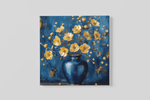 Vaas met Bloemen – Vierkant Canvas Kunst voor de Muur