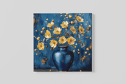 Vaas met Bloemen – Vierkant Canvas Kunst voor de Muur