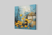 Kunst Gele Bloemen – Vierkant Canvas Kunstwerk voor het Interieur