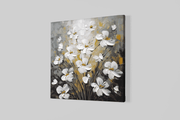 Witte Madeliefjes – Vierkant Canvas Kunstwerk voor het Interieur