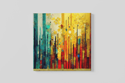 Kleurrijke Abstractie – Ontwerp 4 – Vierkante Canvas Wandkunst