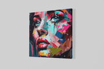 Vrouwengezicht – Ontwerp 4 – Vierkant Canvas Schilderij voor de Wand