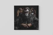 Gorilla – Ontwerp 2 – Vierkant Canvas Kunst voor de Muur