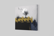 Kunst van Stilte en Vrede – Vierkant Canvas Schilderij voor de Wand