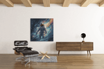 Astronaut – Ontwerp 2 – Vierkante Canvas Wanddecoratie – Canvas Wanddecoratie in Vierkante Vorm