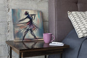 Stroom van Elegantie – Canvas Wanddecoratie in Vierkante Vorm