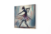 Stroom van Elegantie – Canvas Wanddecoratie in Vierkante Vorm
