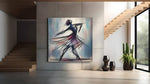 Stroom van Elegantie – Canvas Wanddecoratie in Vierkante Vorm