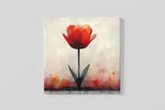 Rode Tulp – Vierkant Canvas Kunstwerk voor het Interieur