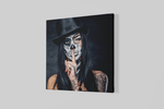 Vrouw Shhh – Canvas Schilderij als Wanddecoratie