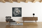 Time is Money – Canvas Wandkunst in Vierkante Uitvoering