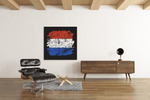 Nederlandse Vlag – Modern Canvas Schilderij – Vierkante Canvas Wandkunst