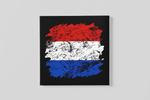 Nederlandse Vlag – Modern Canvas Schilderij – Vierkante Canvas Wandkunst