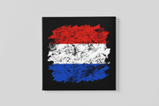 Nederlandse Vlag – Modern Canvas Schilderij – Vierkante Canvas Wandkunst