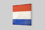 Nederlandse Vlag – Ontwerp 4 – Canvas Wandkunst in Vierkante Uitvoering