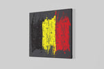 Belgische vlag – Vierkant Canvas Schilderij voor de Wand