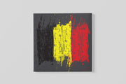 Belgische vlag – Vierkant Canvas Schilderij voor de Wand