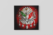 Ottomaanse Wapenschild – Modern Canvas Schilderij – Vierkant Canvas Kunstwerk voor het Interieur