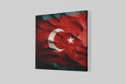 Turkse Vlag – Ontwerp 2 – Canvas Schilderij als Wanddecoratie