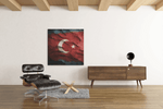 Turkse Vlag – Ontwerp 2 – Canvas Schilderij als Wanddecoratie