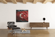 Turkse Vlag – Ontwerp 2 – Canvas Schilderij als Wanddecoratie