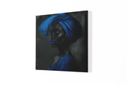 Vrouw in Blauw – Canvas Decoratie voor de Wand