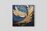 Abstracte Kunst in Olieverfstijl – Canvas Wanddecoratie in Vierkante Vorm